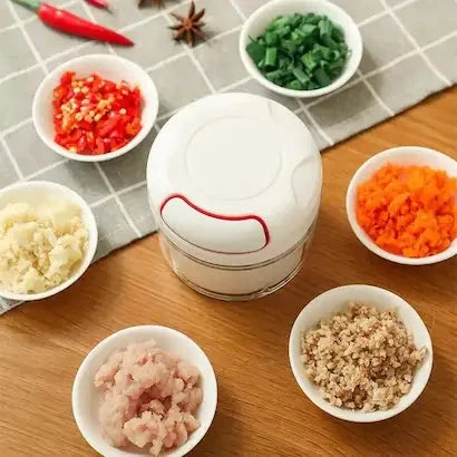 Mini Manual Pull Chopper for Garlic, Vegetables & Meat