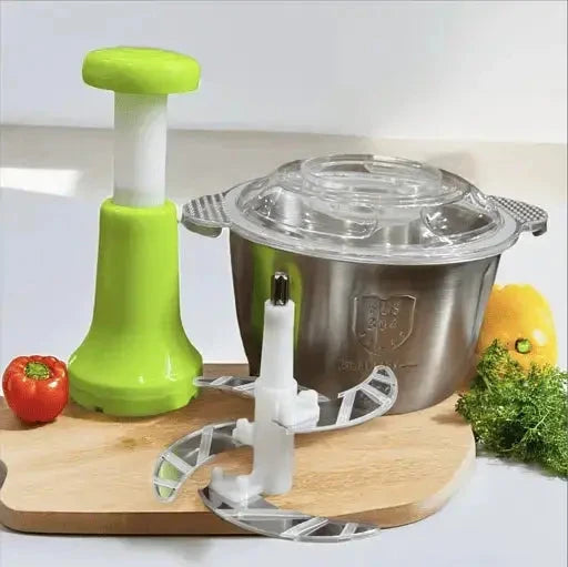 2L Manual Food Chopper with Steel Blades