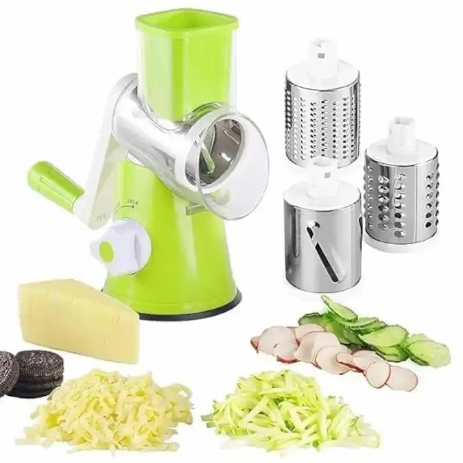 Manual Vegetable Slicer with 3 Interchangeable Blades