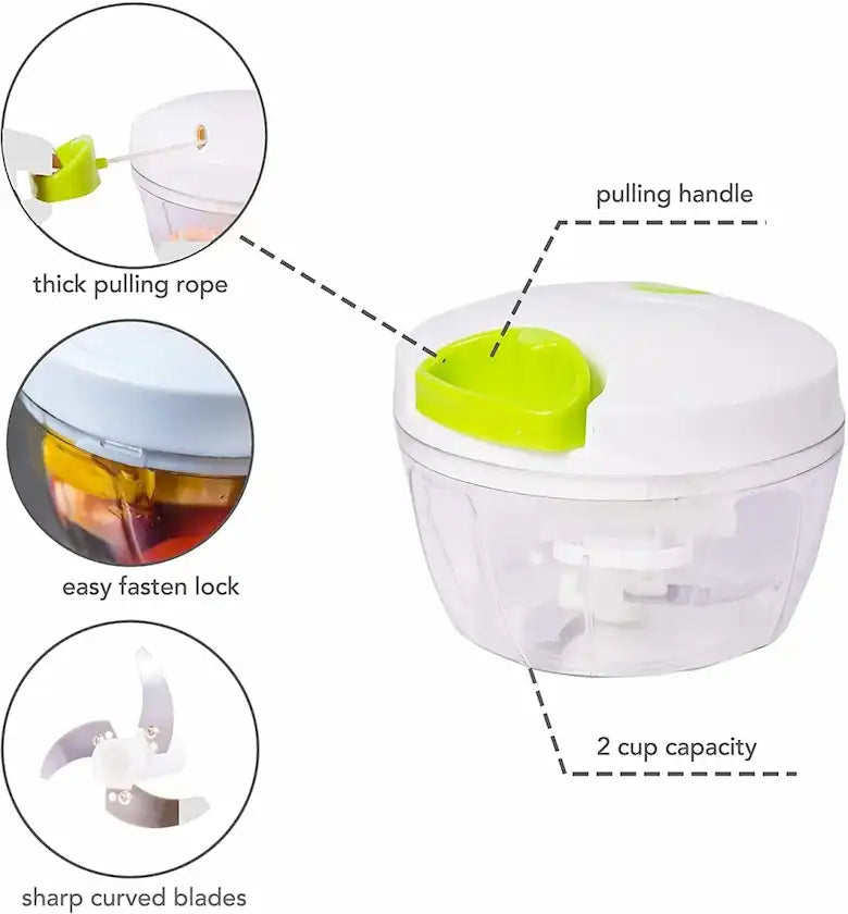 Manual Food Chopper for Vegetables , Fruits, & Herbs