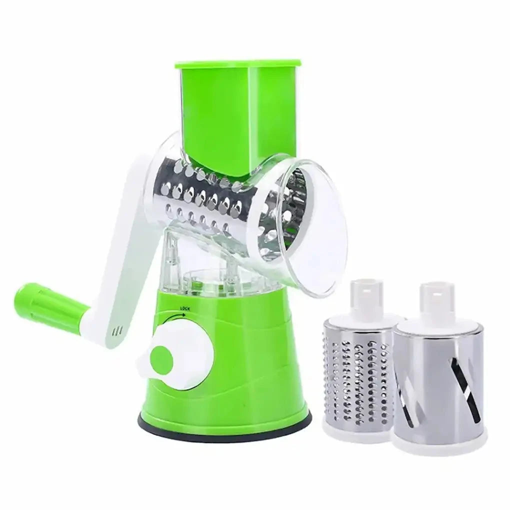 Manual Vegetable Slicer with 3 Interchangeable Blades