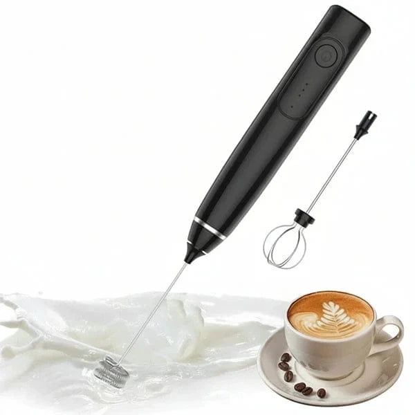 2-in-1 Electric Milk Frother & Egg Whisk – USB Rechargeable