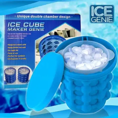Silicone Ice Cube Maker Bucket with Airtight Lid