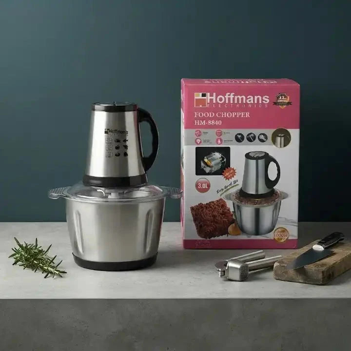 3L 1000W Food Chopper with 6 Steel Blades